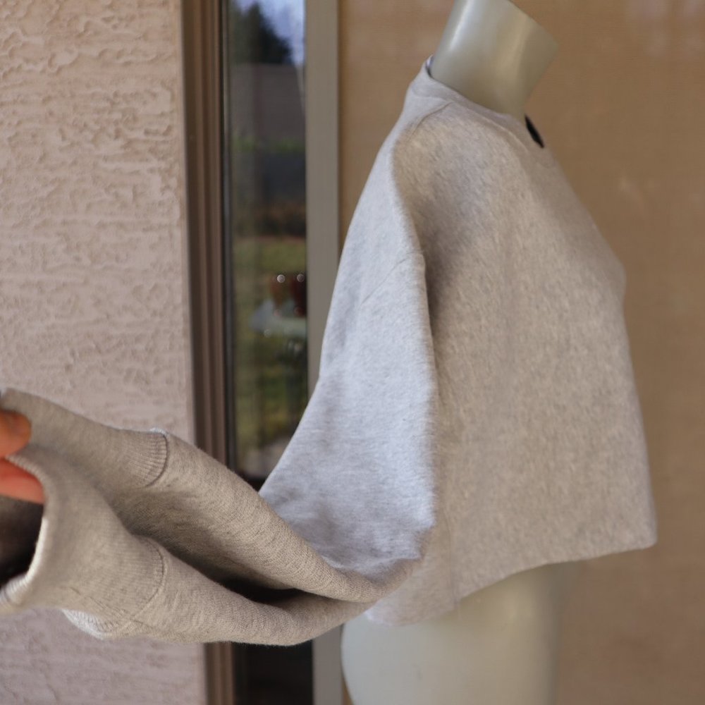 CHAMPION Reverse Weave® Crop Sweatshirt In Gfs Silver Grey - Picture 5 of 6